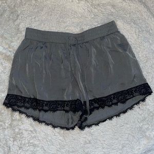 Gray Satin Hollister Shorts